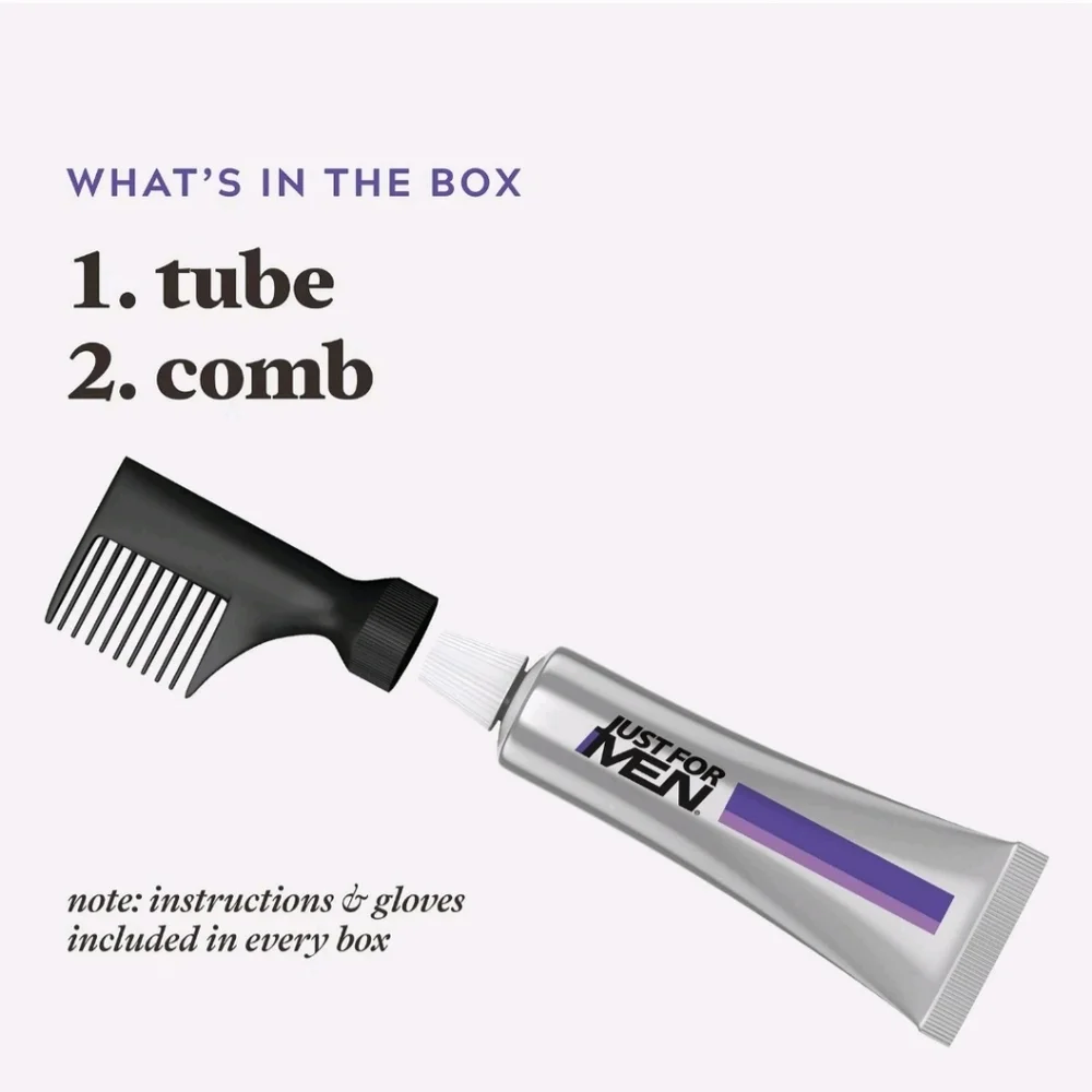 Just For Men Touch of Gray T-55 Black Easy Comb-In Hair Color Salt & Pepper Look